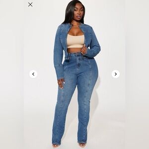 Fashionova Denim Jeans and jacket Set